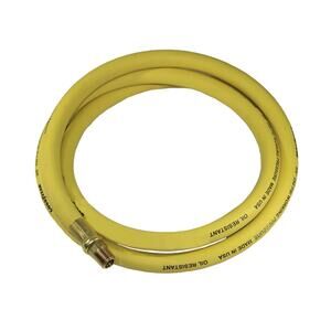 NWT Goodyear 6 Ft x 3/8" Rubber Whip Air Hose – Yellow, Heavy Duty Flex Hose